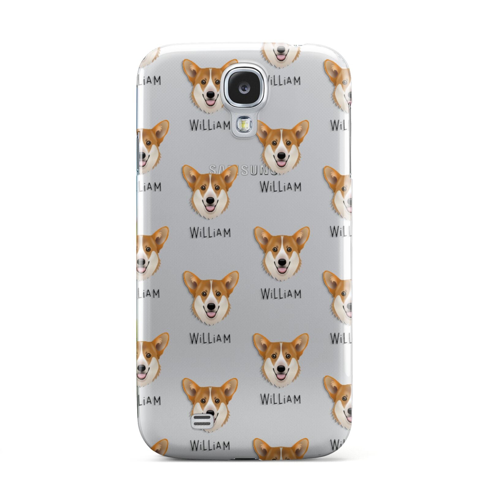 Pembroke Welsh Corgi Icon with Name Samsung Galaxy S4 Case