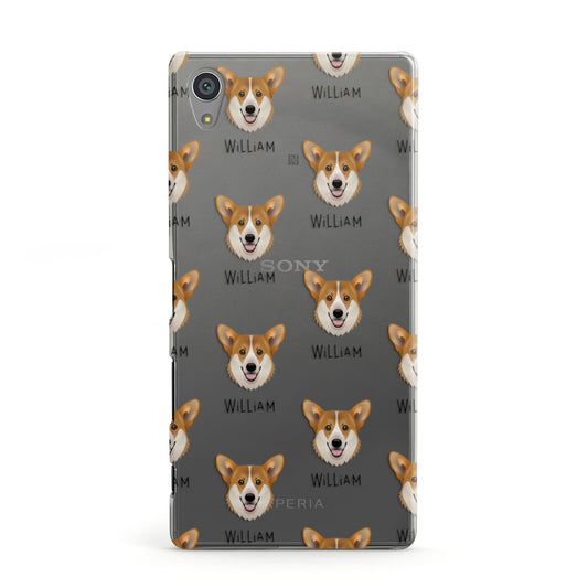 Pembroke Welsh Corgi Icon with Name Sony Xperia Case