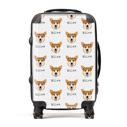 Pembroke Welsh Corgi Icon with Name Suitcase