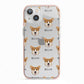 Pembroke Welsh Corgi Icon with Name iPhone 13 TPU Impact Case with Pink Edges