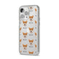 Pembroke Welsh Corgi Icon with Name iPhone 14 Pro Max Clear Tough Case Silver Angled Image