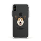 Pembroke Welsh Corgi Personalised Apple iPhone Xs Impact Case White Edge on Black Phone