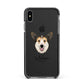 Pembroke Welsh Corgi Personalised Apple iPhone Xs Max Impact Case Black Edge on Black Phone