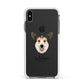 Pembroke Welsh Corgi Personalised Apple iPhone Xs Max Impact Case White Edge on Black Phone