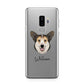 Pembroke Welsh Corgi Personalised Samsung Galaxy S9 Plus Case on Silver phone