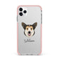 Pembroke Welsh Corgi Personalised iPhone 11 Pro Max Impact Pink Edge Case
