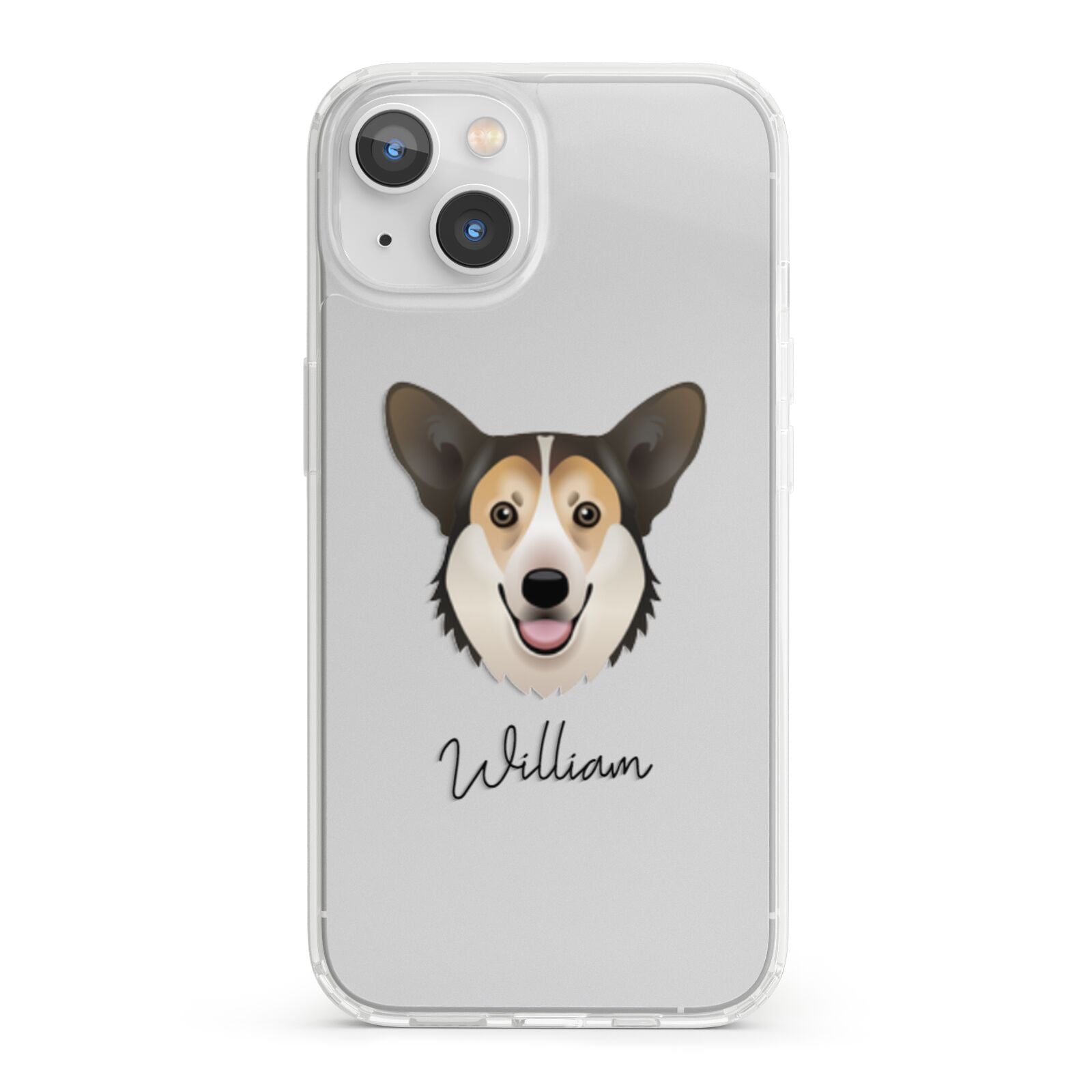 Pembroke Welsh Corgi Personalised iPhone 13 Clear Bumper Case