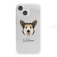 Pembroke Welsh Corgi Personalised iPhone 13 Mini Clear Bumper Case
