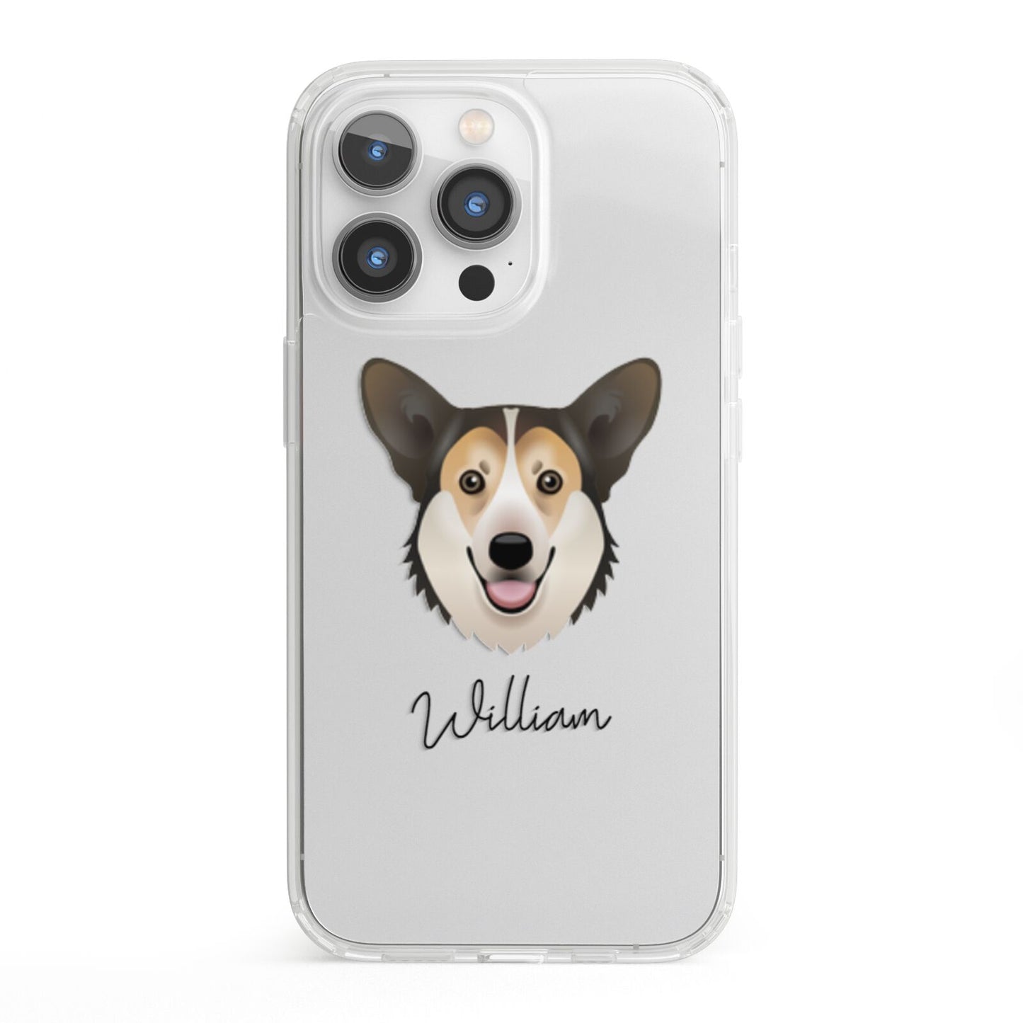 Pembroke Welsh Corgi Personalised iPhone 13 Pro Clear Bumper Case