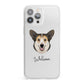 Pembroke Welsh Corgi Personalised iPhone 13 Pro Max Clear Bumper Case