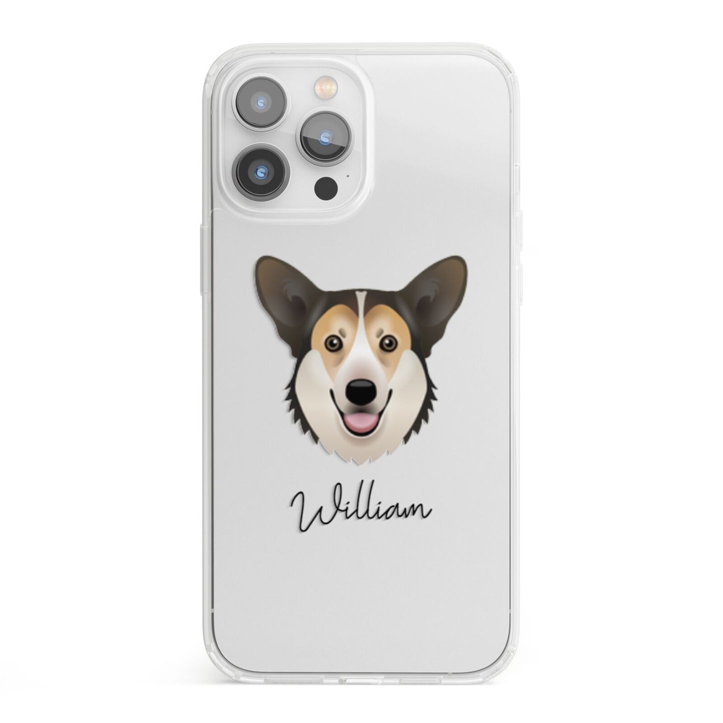 Pembroke Welsh Corgi Personalised iPhone 13 Pro Max Clear Bumper Case