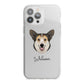 Pembroke Welsh Corgi Personalised iPhone 13 Pro Max TPU Impact Case with White Edges
