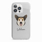 Pembroke Welsh Corgi Personalised iPhone 13 Pro TPU Impact Case with White Edges