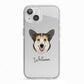Pembroke Welsh Corgi Personalised iPhone 13 TPU Impact Case with White Edges