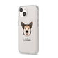 Pembroke Welsh Corgi Personalised iPhone 14 Clear Tough Case Starlight Angled Image