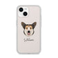 Pembroke Welsh Corgi Personalised iPhone 14 Clear Tough Case Starlight