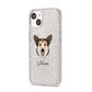 Pembroke Welsh Corgi Personalised iPhone 14 Glitter Tough Case Starlight Angled Image