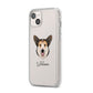 Pembroke Welsh Corgi Personalised iPhone 14 Plus Clear Tough Case Starlight Angled Image