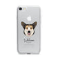 Pembroke Welsh Corgi Personalised iPhone 7 Bumper Case on Silver iPhone