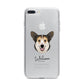 Pembroke Welsh Corgi Personalised iPhone 7 Plus Bumper Case on Silver iPhone