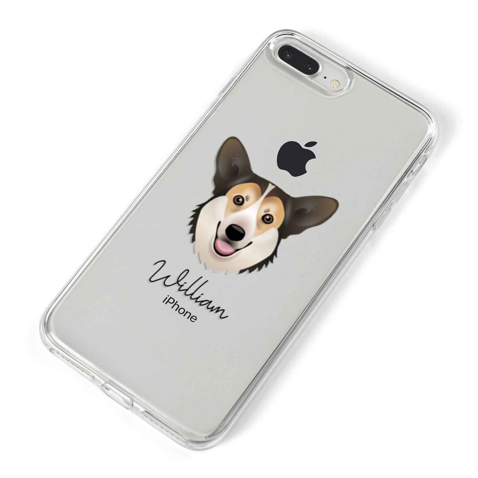 Pembroke Welsh Corgi Personalised iPhone 8 Plus Bumper Case on Silver iPhone Alternative Image