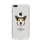 Pembroke Welsh Corgi Personalised iPhone 8 Plus Bumper Case on Silver iPhone