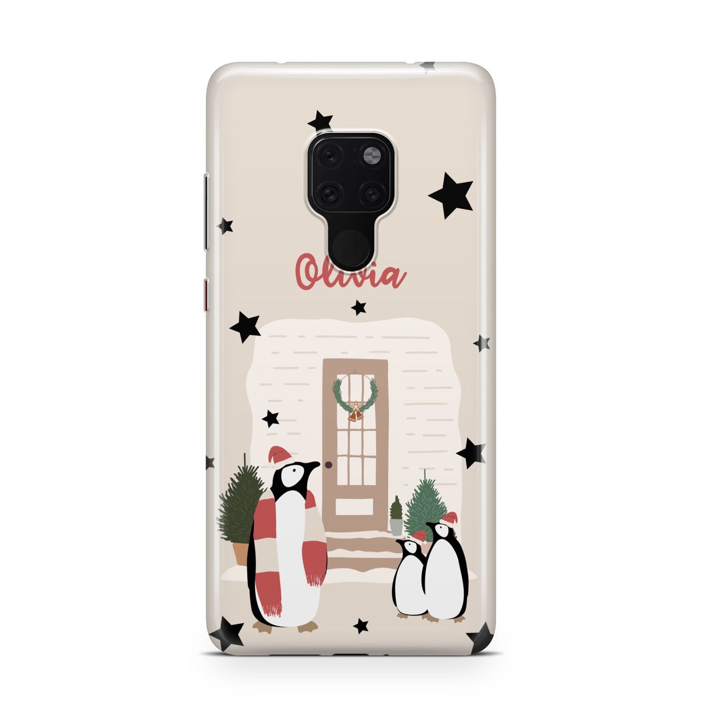 Penguin Christmas Personalised Huawei Mate 20 Phone Case