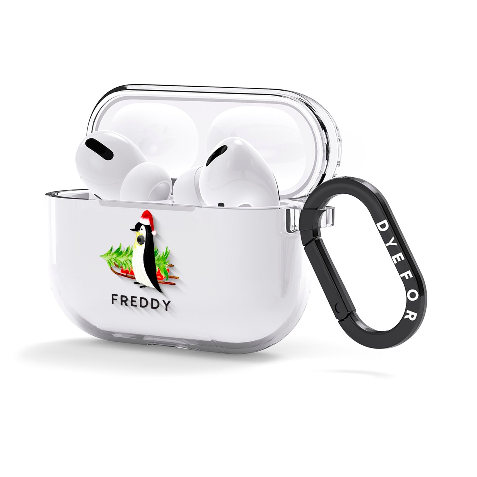 Penguin Personalised AirPods Clear Case 3rd Gen Side Image
