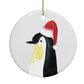 Penguin Personalised Circle Decoration Back Image