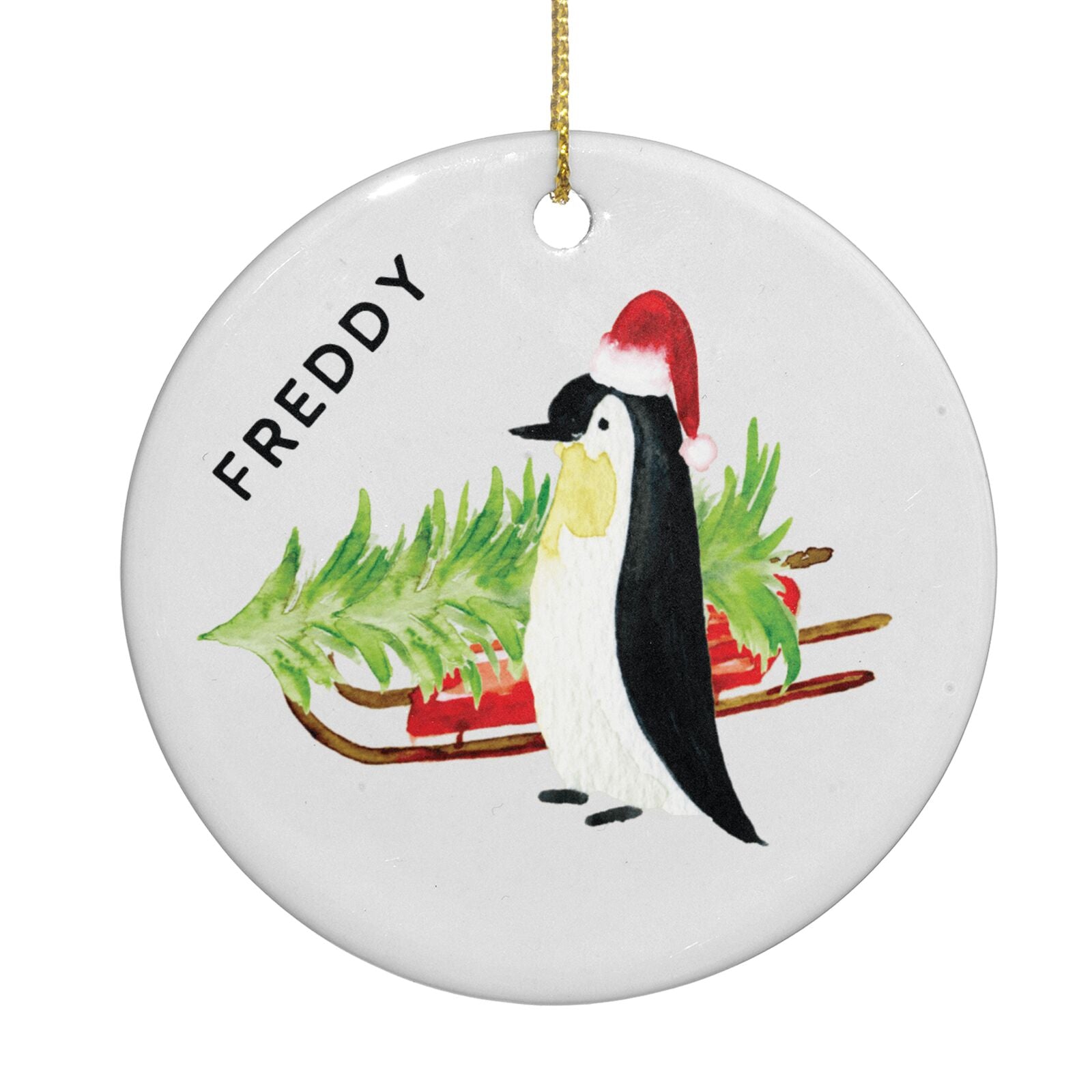Penguin Personalised Circle Decoration
