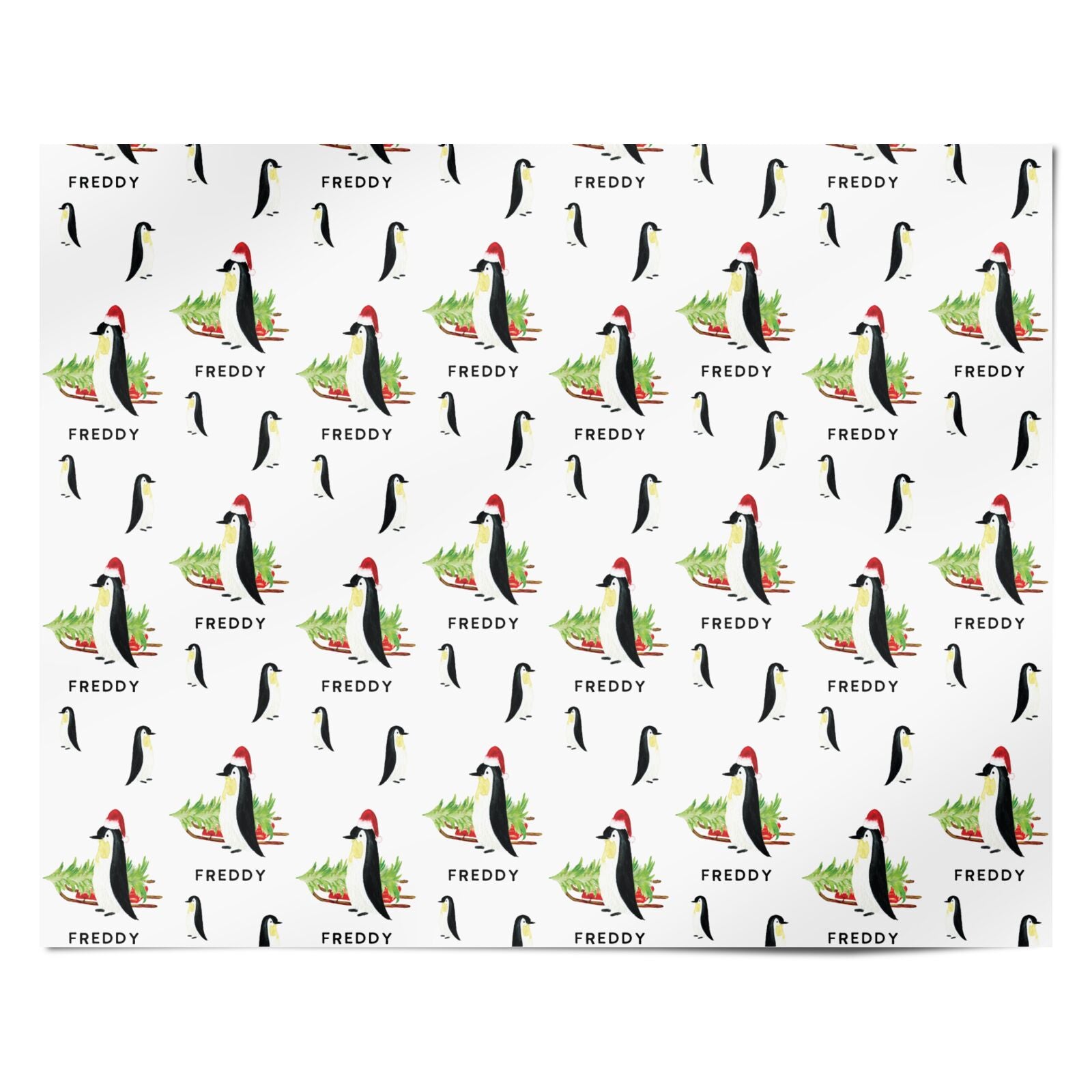 Penguin Personalised Personalised Wrapping Paper Alternative