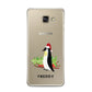 Penguin Personalised Samsung Galaxy A3 2016 Case on gold phone