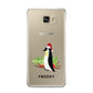 Penguin Personalised Samsung Galaxy A9 2016 Case on gold phone