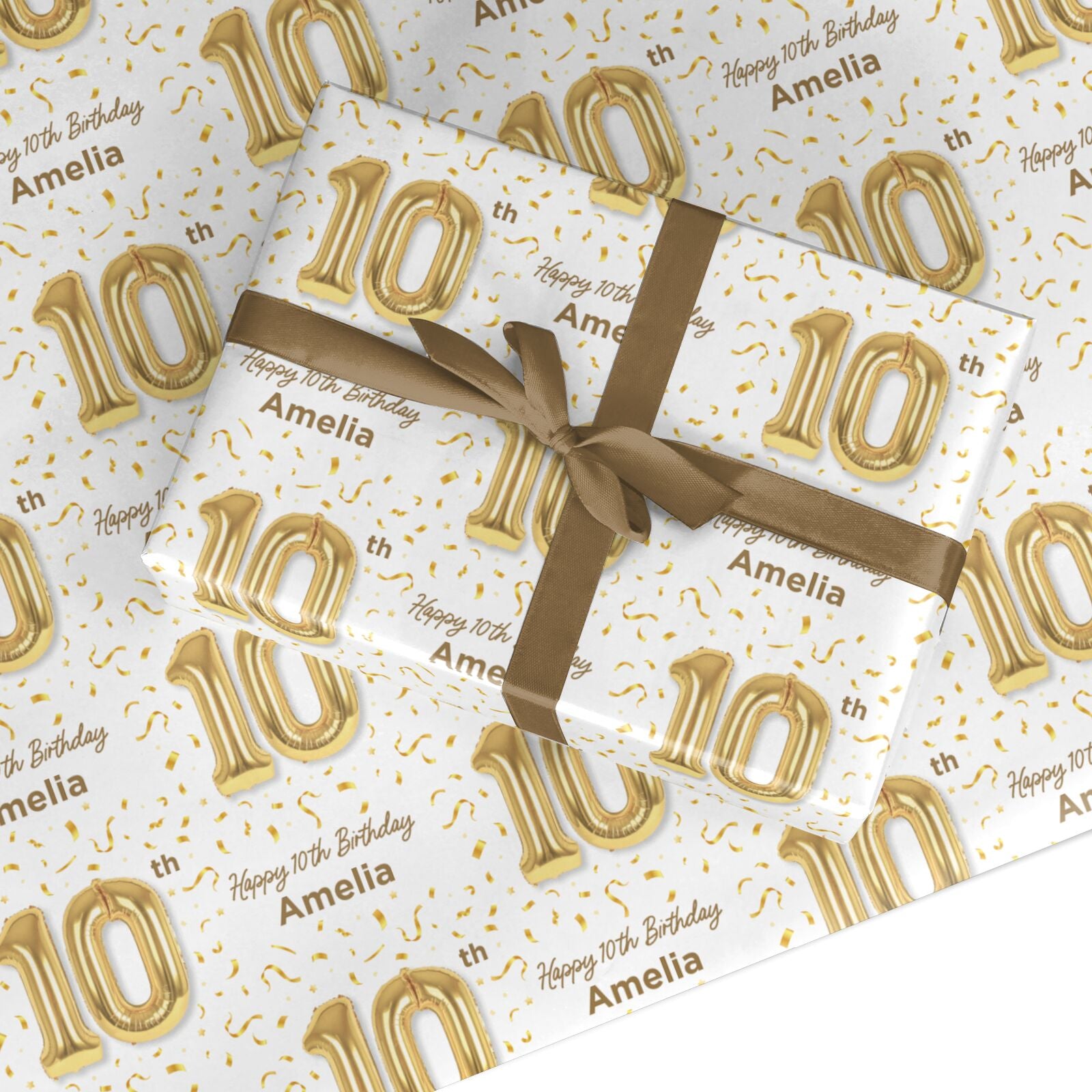 Personalised 10th Birthday Custom Wrapping Paper