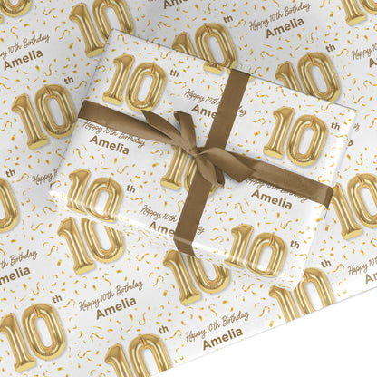 Personalised 10th Birthday Custom Wrapping Paper