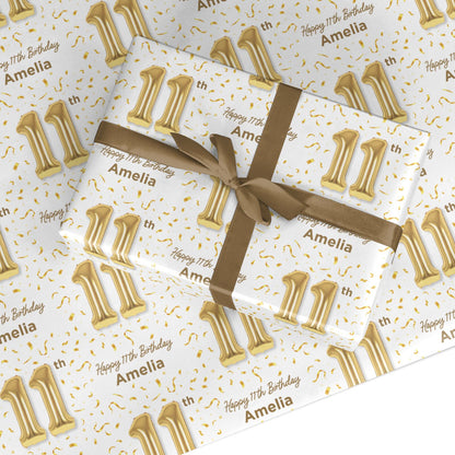 Personalised 11th Birthday Custom Wrapping Paper