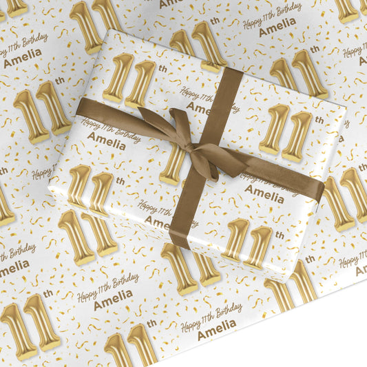 Personalised 11th Birthday Custom Wrapping Paper