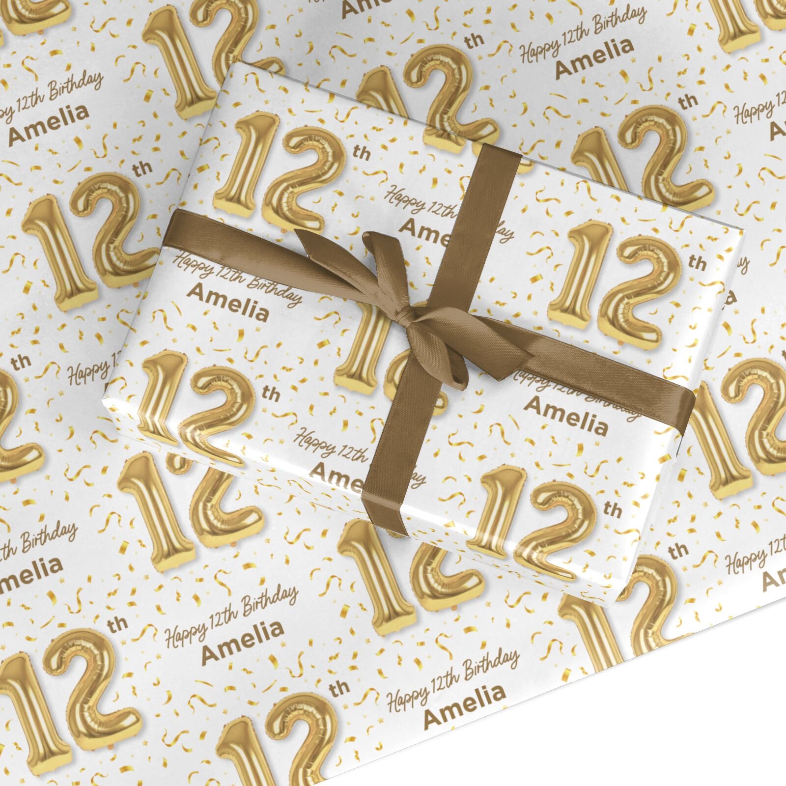 Personalised 12th Birthday Custom Wrapping Paper