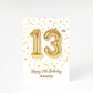 Personalised 13th Birthday A5 Greetings Card