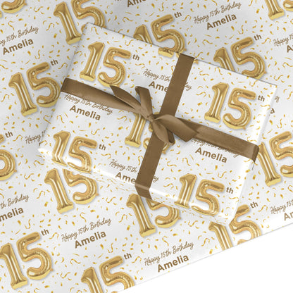 Personalised 15th Birthday Custom Wrapping Paper