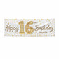 Personalised 16th Birthday 6x2 Vinly Banner with Grommets