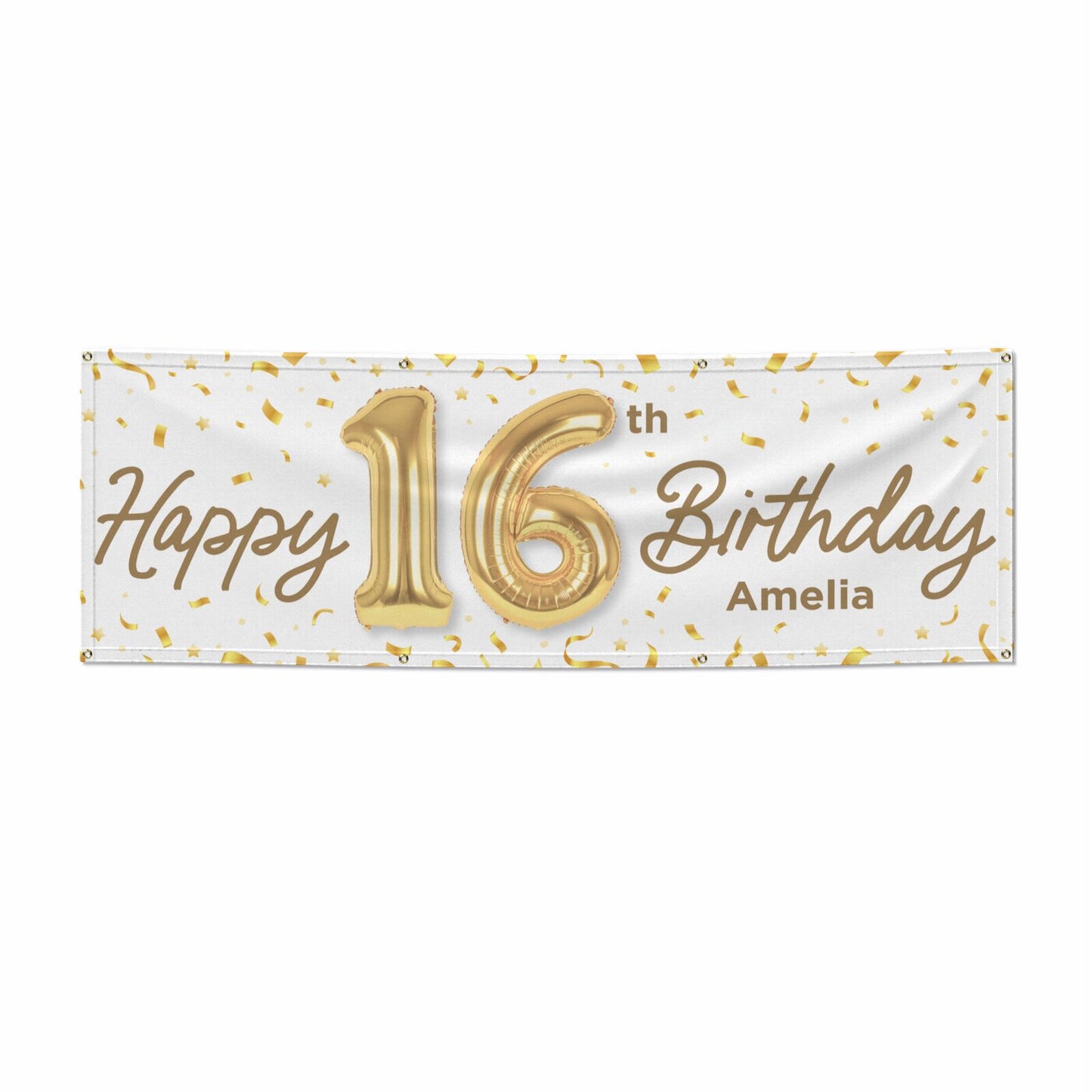 Personalised 16th Birthday 6x2 Vinly Banner with Grommets