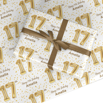 Personalised 17th Birthday Custom Wrapping Paper