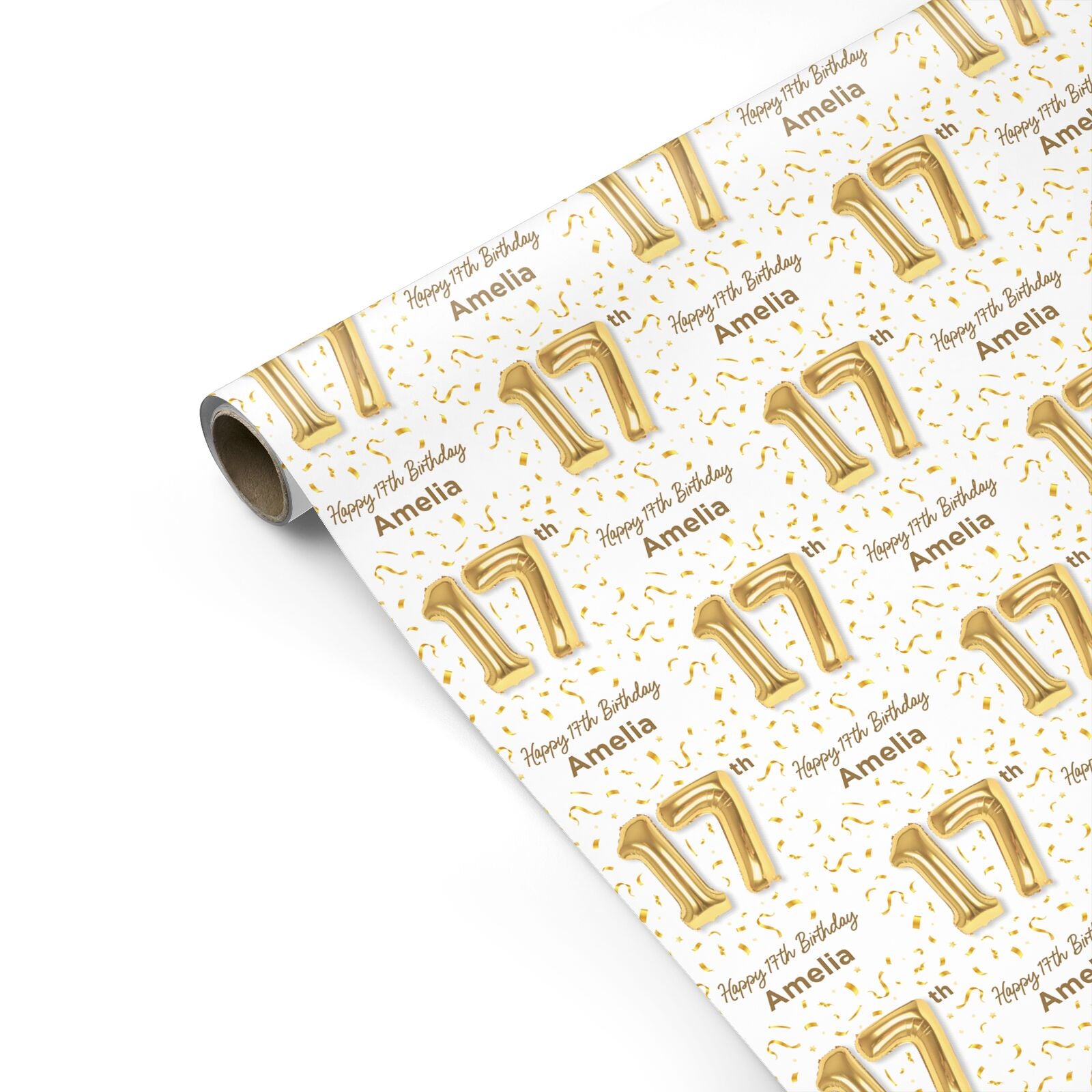 Personalised 17th Birthday Personalised Gift Wrap