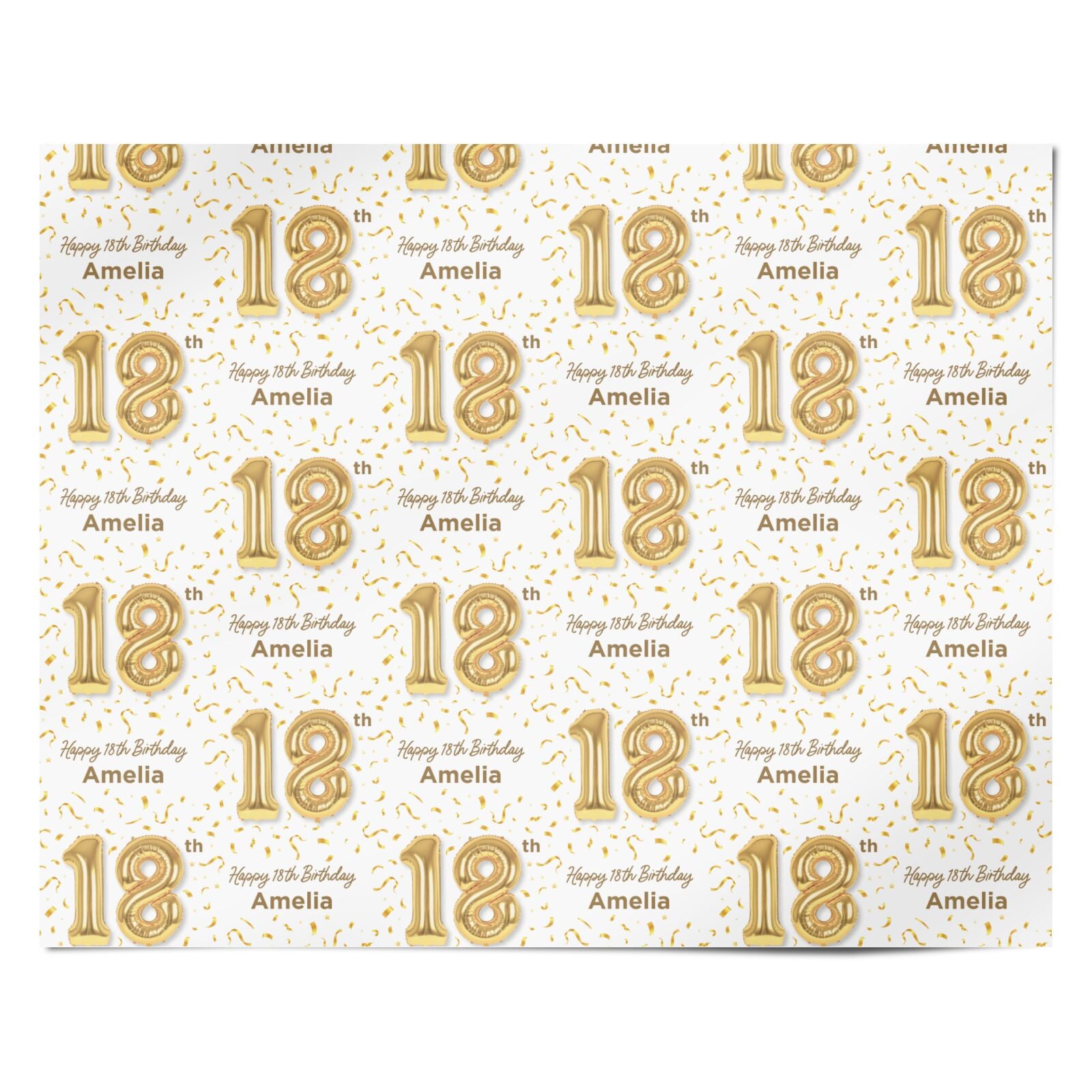 Personalised 18th Birthday Personalised Wrapping Paper Alternative