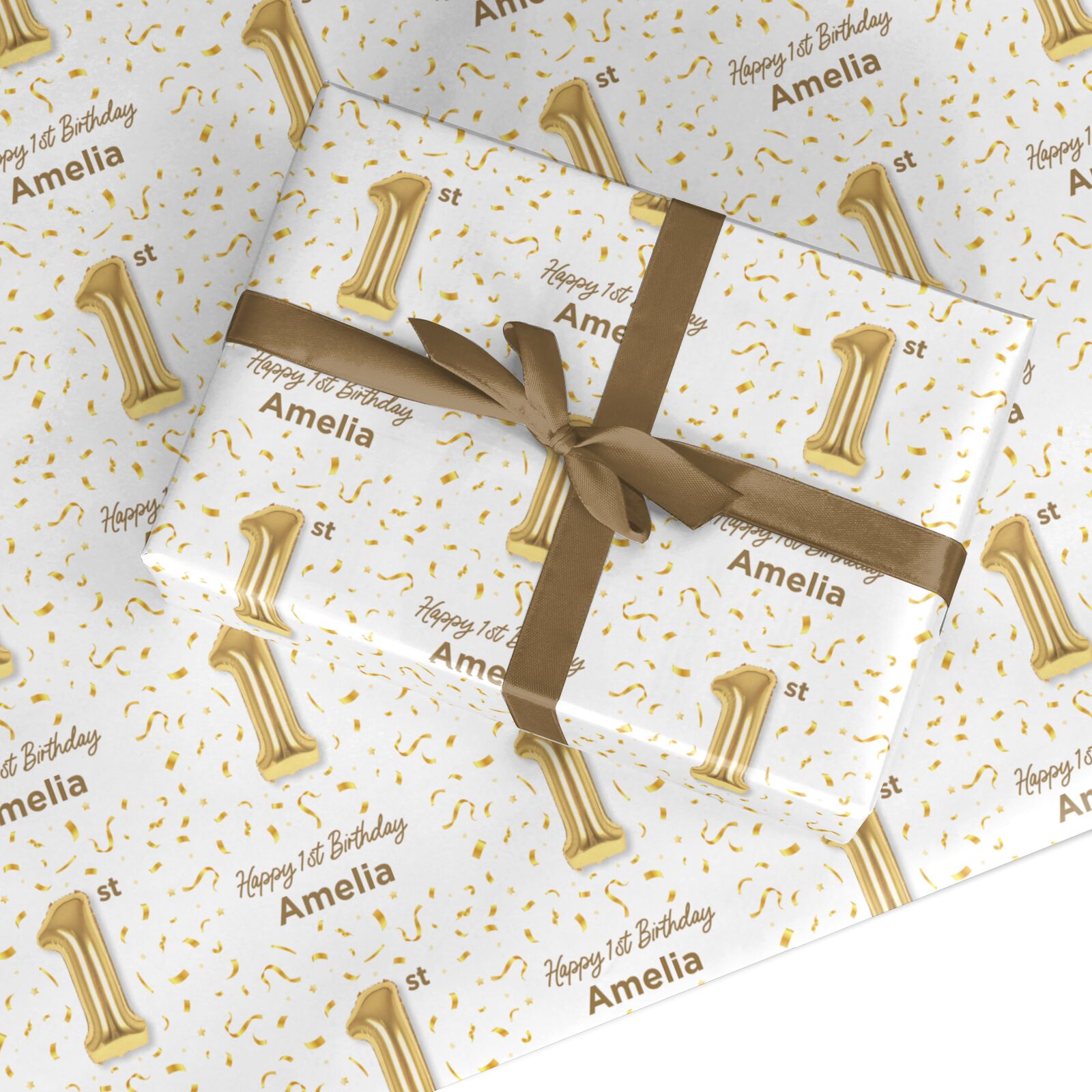 Personalised 1st Birthday Custom Wrapping Paper