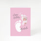 Personalised 1st Birthday Footsteps A5 Greetings Card