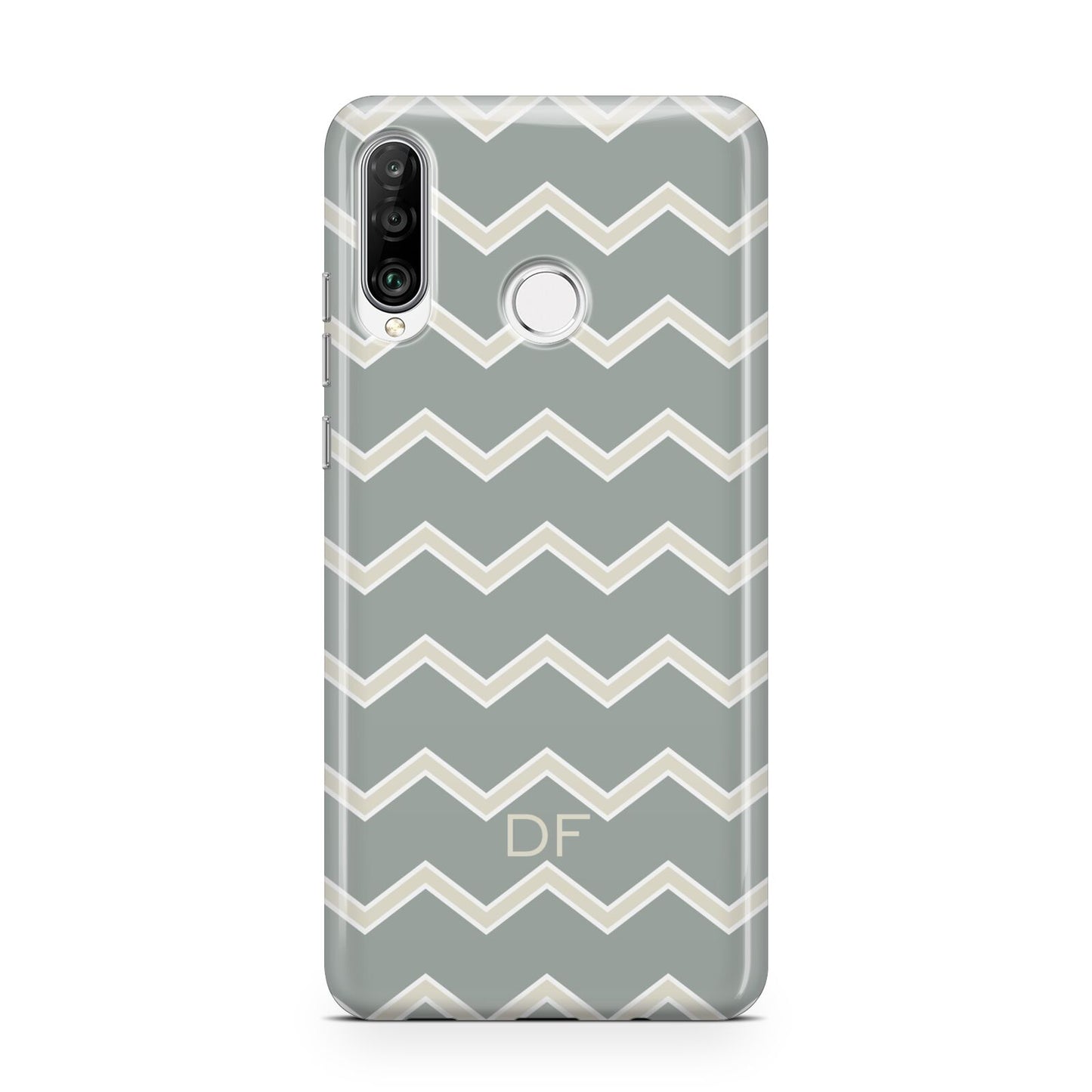 Personalised 2 Tone Chevron Huawei P30 Lite Phone Case