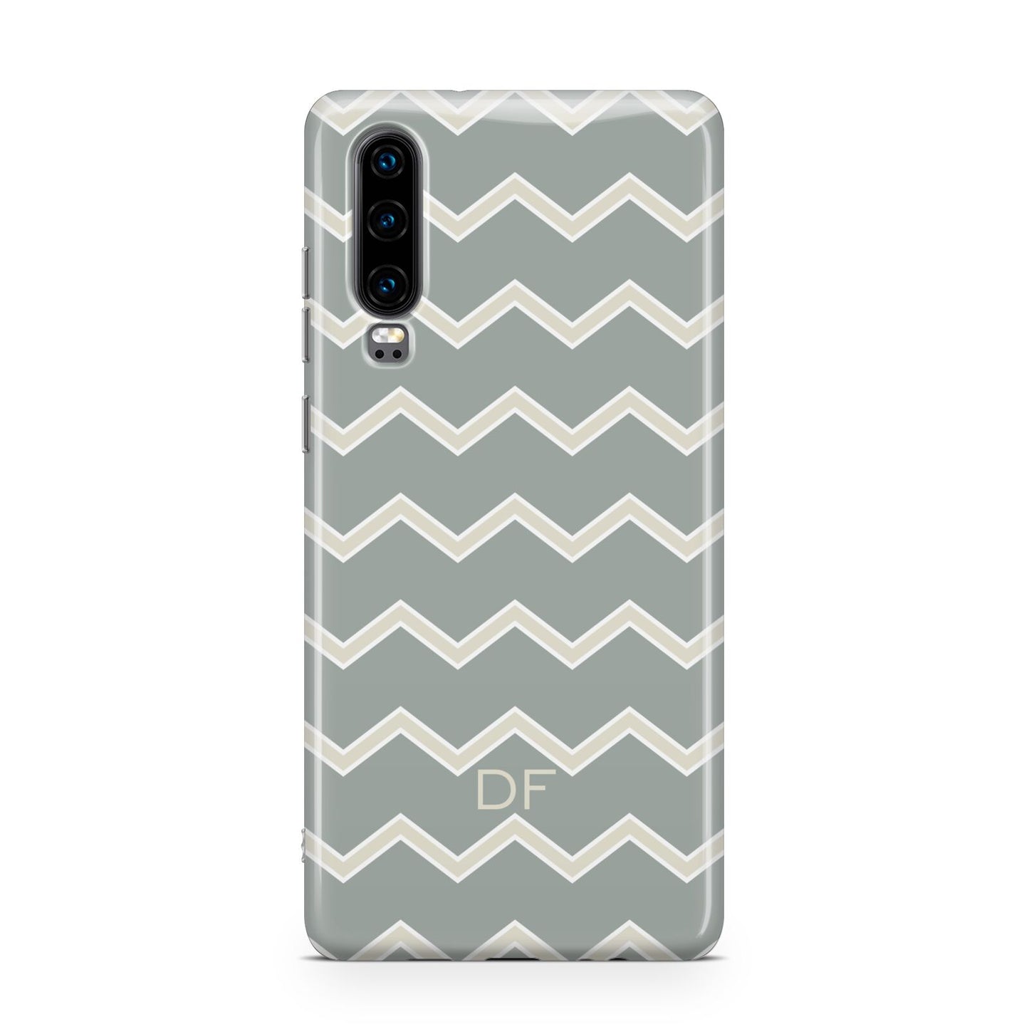 Personalised 2 Tone Chevron Huawei P30 Phone Case