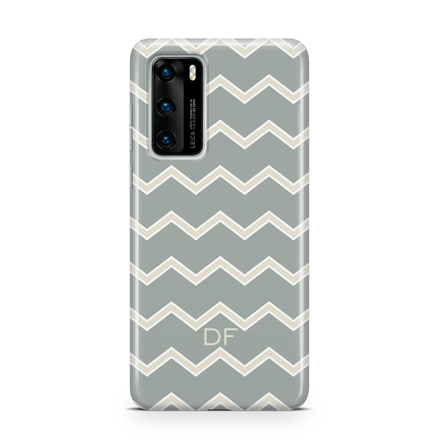 Personalised 2 Tone Chevron Huawei P40 Phone Case